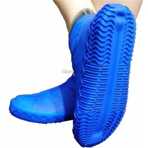 100pairs Reusable Silicone Shoe Cover Dwaterproof Water Rain Shoes Covers Outdoor Camping Non Slip Rubber Rain Boot