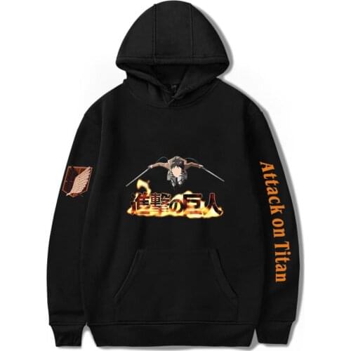 Men Women Hoodies Anime Attack on Titan Hoodie Boys Girls Sweatshirt Cartoon Outwear Cosplay Costume Pullover Coat Tops Oversize