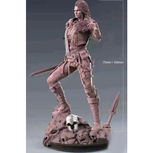 1/24 75mm 1/18 100mm Resin Model Kits The Warrior Girl Figure Unpainted No Color RW-259