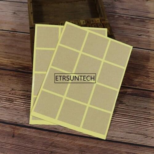 35MM Blank Kraft Paper Stickers Round Heart Square Labels Diy Hand Made Kraft Label Sticker