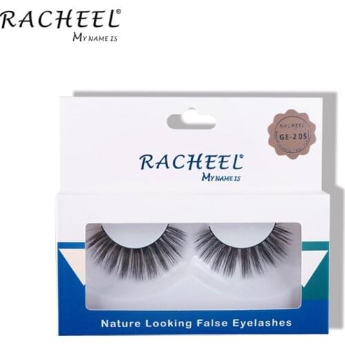 One pair 3D High-quality Natural Long Cross Volume False Lashes Soft Bushy Faux Mink Hair False Eyelashes Extension Makeup Tools