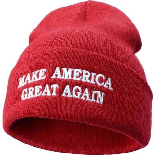Unisex Outdoor Hot Trump 2020 Keep America Great Again Hat Red And White Bucket Hat Printed Fisherman Hat Knitted Pullover Hat