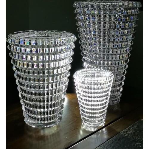 6kg 26x18cm crystal Transparent vase small medium oval vase gift