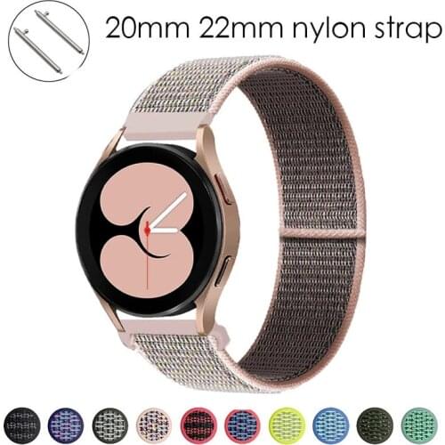 20 22mm watch band For Gear s3 Frontier strap Galaxy watch 3 45mm 41mm 46 active 2 44mm 40mm Nylon huawei watch gt2e/2 strap 42