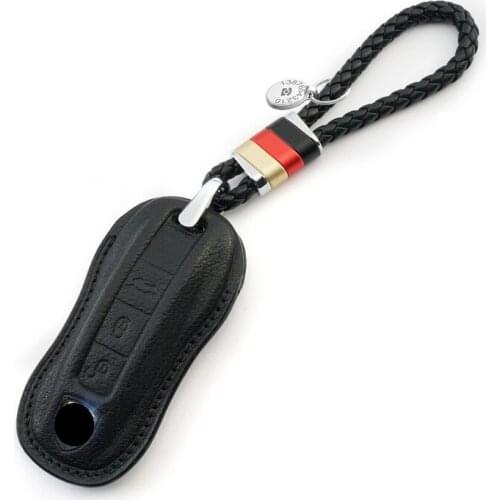 Luxury Genuine Leather Car Key Cover Case for Porsche Panamera 2017-2019 Cayenne 2018 2019