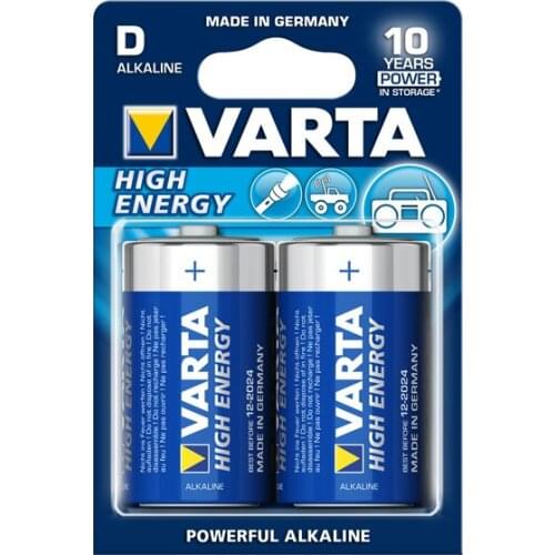 Alkaline Battery Varta LR20 D 1,5 V 16500 mAh High Energy (2 pcs) Blue