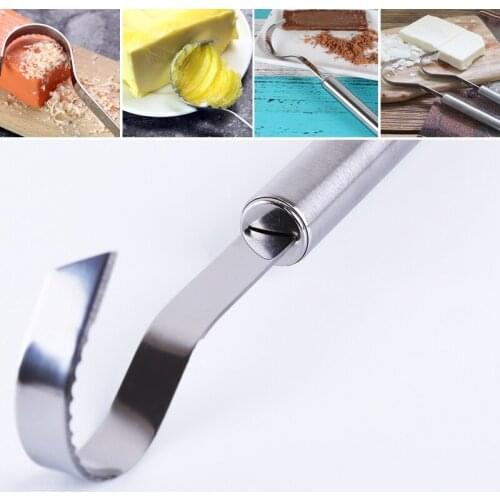 New Chocolate Scraper Stainless Steel Cheese Grater Butter Blade Knife Cutter Useful Dessert Tool Baking Gadgets Hand Operated