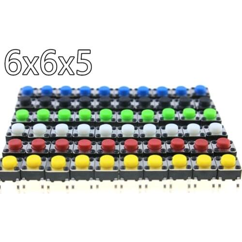 50pcs/LOT 6*6*5 tact switch, 4 foot inching button, 6x6x5 miniature induction cooker accessories panel key switch