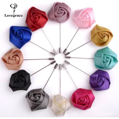 Lovegrace Brooches Wrist Corsage Vintage Brooch Jewelry Pins Flower Bouquet for Men Wedding Accessories Supplies Bridal Prom