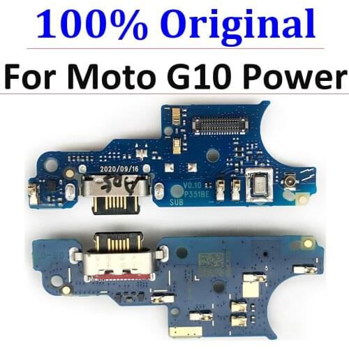 10Pcs/Lot，100% Original For Moto G10 Power USB Micro Charger Charging Port Dock Connector Microphone Board Flex Cable