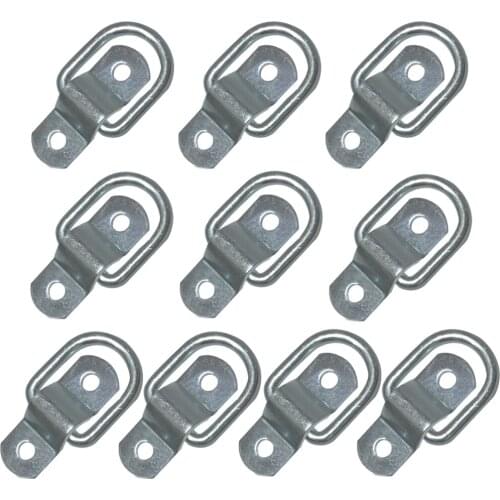 10x Trailer Lashing Ring Staple Cleat Tie Down Van Truck Horsebox Boat Rope RV Camper Bus Lorry Car Accessories