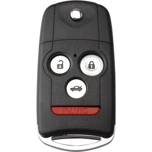 3+1 Buttons Remote Flip Car Key Fob Shell Case Cover For Honda Accord Acura TL TSX MDX RDX ZDX 2007 2008 2009 With Uncut Blade