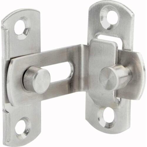 3/4 Inch 90 Degree Right Angle Door Latch Hasp Bending Latch Barrel Bolt with Screws for Doors Buckle Bolt Sliding Lock
