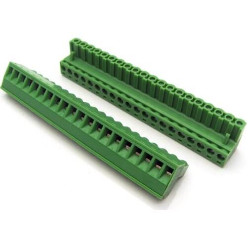 3PCS/ YT2101B 2EDG Pitch 5.08 mm Plug Terminal PCB Terminal Wiring plug+Straight Pin/Bent Pin Socket PCB Socket 10PIN-13PIN