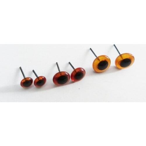 300pcs/lot new 3/4/5/6/7/8/9/10/11/12mm coffee color glass toy eyes with pin for diy handcraft maerials--size option