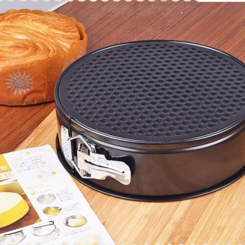 7 inch Black Carbon Steel Cakes Molds Non-Stick Metal Bake Mould Round Cake Baking Pan Removable Bottom Bakeware Cake Supplies