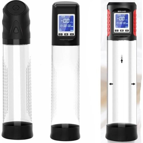 LCD Automatic Penis Pump Extender USB Rechargeable Cock Vacuum Enlargement Masturbators Sex Toys for Men