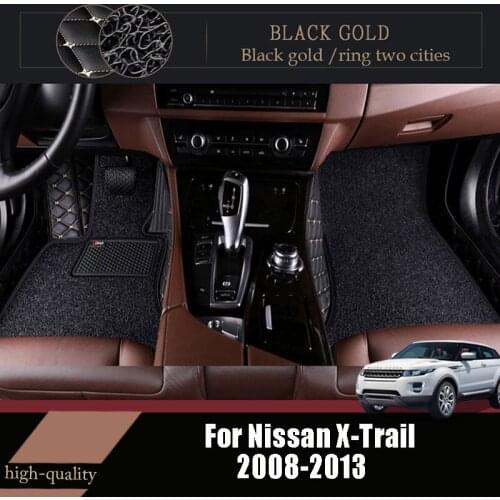 Car Floor Mats For Nissan X-Trail T31 2013 2012 2011 2010 2009 2008 Carpets Luxury Double Layer Wire Loop Auto Accessories Parts