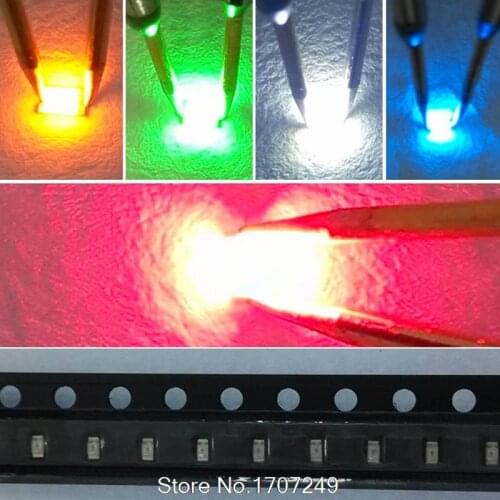 Free Shipping 100Pcs 0603 SMD Led Diode Super Bright Red/Green/Blue/Yellow/White LED Light