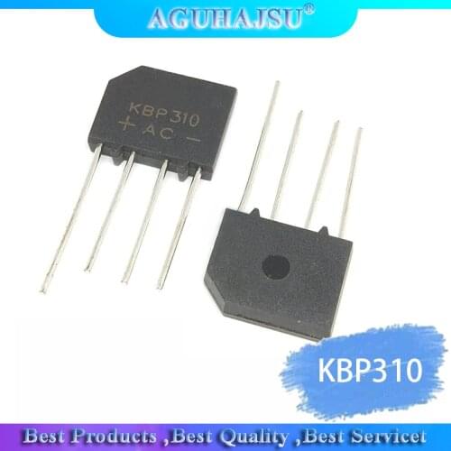 10PCS/Lot IC Chips KBP310 molewei SIP-4 3A 1000V Bridge Rectifier Diode Original Integrated Circuit