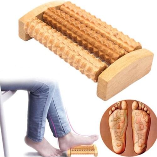 1PC Wooden Foot Roller Wood Care Massage Reflexology Relax Relief Massager Spa Gift Foot Massage