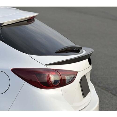 For Mazda 3 Axela Hatchback 2017 2018 ABS Carbon ABS Tail Rear Trunk Spoiler Wing Decoration Cove Car Accessories Car Dtyling