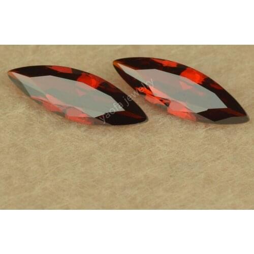 Sale 5A 3x10-5x15mm Lengthen Baguette Marquise Shape Cut Garnet Synthetic Gems Cubic Zirconia Loose CZ Stone For Jewelry