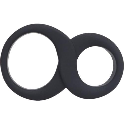 IKOKY 8 Word Shaped Lock Cock Ring Double Penis Ring Adult Products Silicone Delay Ejaculation Sex Toys for Men Male