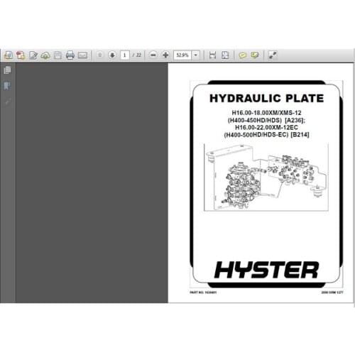 Hyster europe-usa 2011 service manuals