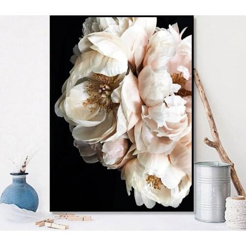 GoldLife Beautiful White Flower Canvas Painting Modern Posters and Prints Wall Art Picture for Living Room Home Decor Cuadros