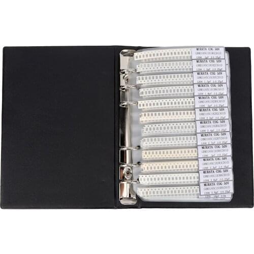 Black Plastic 1206 80 Value Capacitors Kit Sample Book Organizer Electron Components