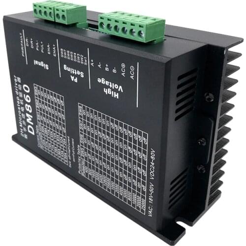 DM860 stepper motor driver controller micro step motor brushless DC motor shell for 57 86 stepper motor Nema23 Nema34