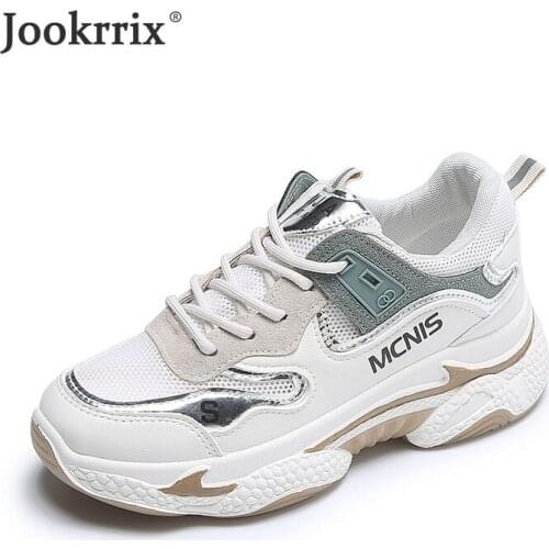 Women Shoes 2021 Autumn Fashion Brand Massage Sports Sneakers Running Tennis Basket Trainer Breathable Thick Sole Platform White