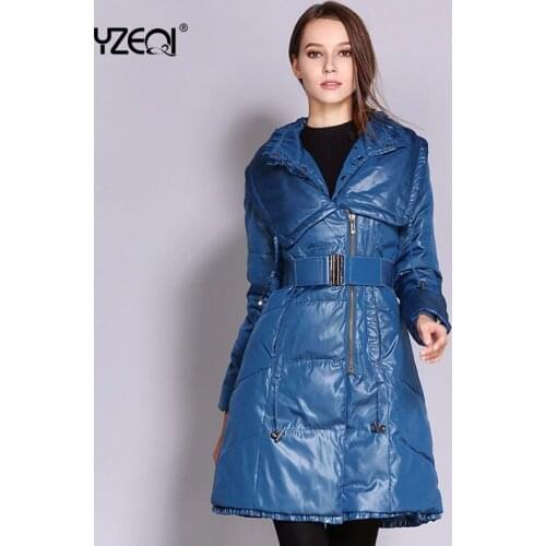 Yzeqi Fashion Long Jacket Women 90% White 2020 Duck Down Parka New Winter Casual Black Down Jacket Female Thick Warm Outerwear