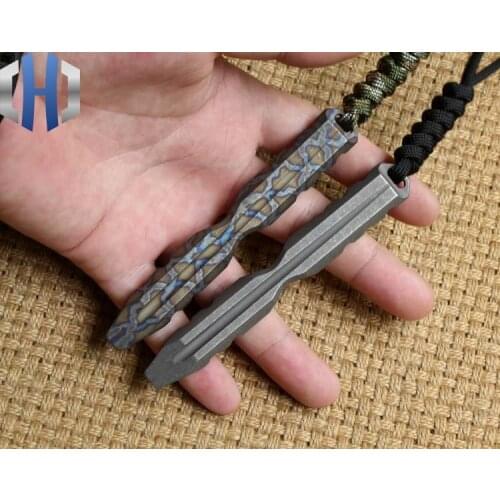 TC4 Titanium Alloy Crowbar Outdoor Survival Defense EDC Multi-tool Screwdriver