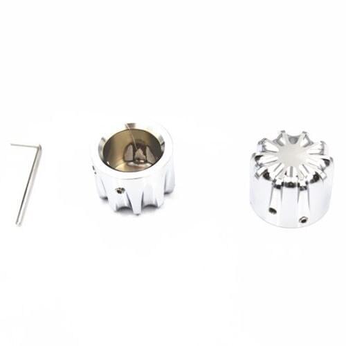 Motorcycle 29mm CNC Groove Front Axle Nut Cover Bolt Chrome For Harley Softail Dyna Touring