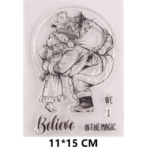 2021 New Christmas Clear Stamps DIY Scrapbooking Craft Supplies Rubber Silicon Seals Card Photo Album Hobby ink pad Stamping