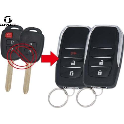 New ! Modified Flip Folding Remote Key Shell for Toyota Tundra Hiace Yaris,Vios Prado Wish Blank Key Shell TOY43 Blade
