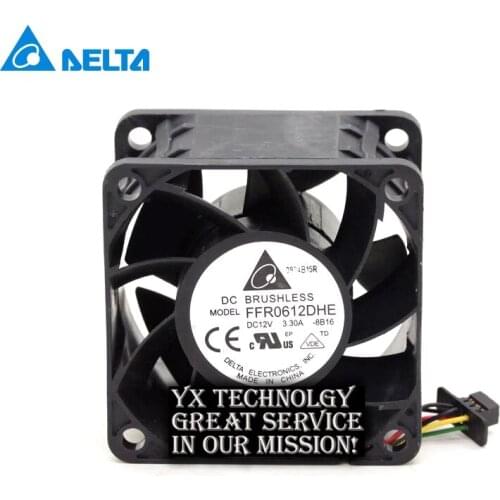 New 60*60*38MM 6038 FFR0612DHE 12V 3.30A 6CM 60mm ultra violence a cooling fan for Delta 100pcs /lot