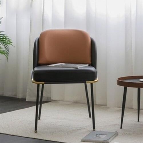 Dining chair Nordic Light luxury iron stool family hotel single leisure chair coffee shop milk tea shop waiting chair