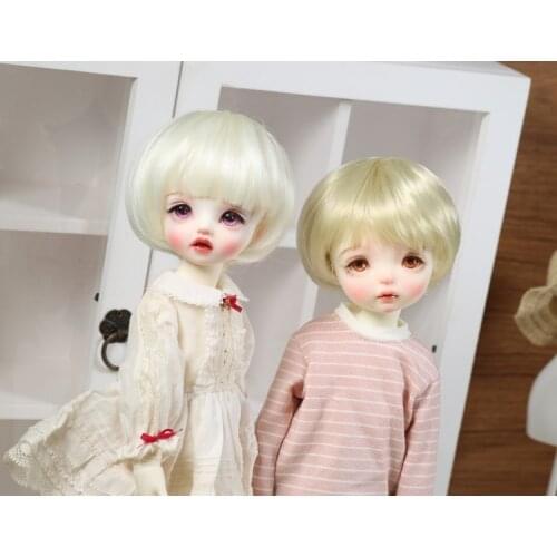 BJD doll wig suitable for 1-4 1-6 size BJD YOSD doll high temperature silk wig sister Bobo head little girl doll accessories