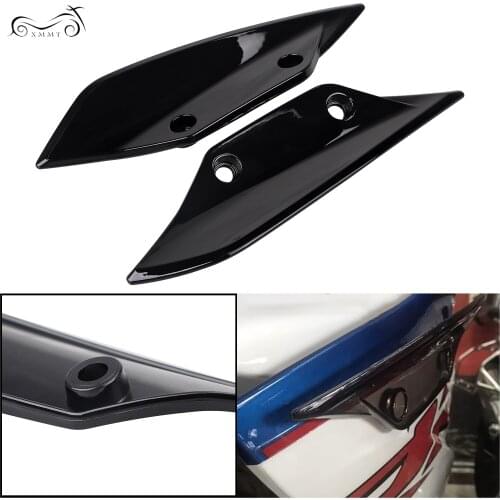 For BMW S1000RR 2009-2014 Gloss Black ABS Plastic Front Spoiler Winglets Fairing
