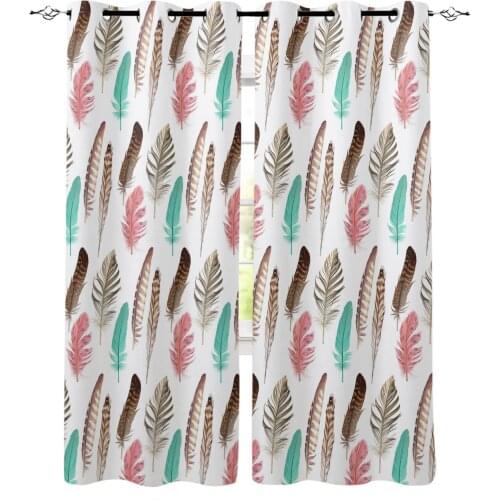 Feather Window Interior Curtain Valance Door Room Drape for Kitchen Living Room Bedroom Decoration Curtains