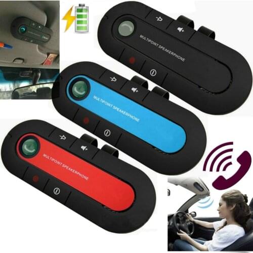 Hands-free Portable Car bluetooth Receiver Clip-on Sun Visor bluetooth Car Mobile Vehicle Speakerphone Music Receiver Wireless