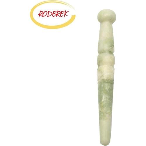 Light Green Xiuyan Jade Gua Sha Acupoint Massage Guasha Massager Acupuncture Pen