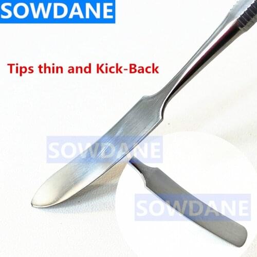 Dental Lab Spatula Stainless Steel Cement Mixing with Spatula Blade Instrument Tool Double Ends