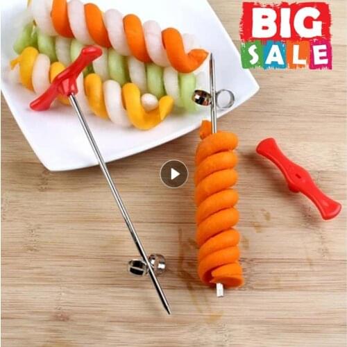 Vegetable Slicer Potato Spiral Cutter Manual Roller French Fry Cutter Making Twist Shredder Grater Kitchen Gadget Cooking Tools