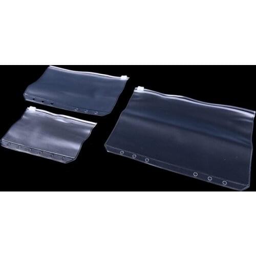 PVC Storage Bag for Notebook Diary Day Planner Zipper Bag Business Cards Bill Case