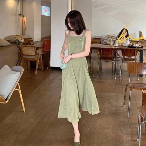 Temperament Beach Skirt Womens Seaside Vacation Super Fairy 2021 Summer Design Feeling Wearing A Small Suspender Dress