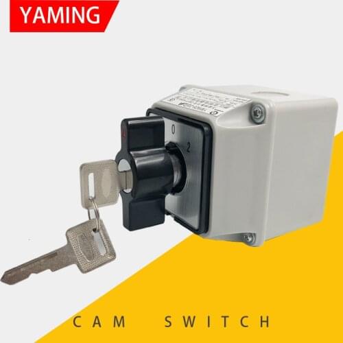 YMW26-20/2MS Cam Switch With Protective Box 3 Positions DIY Rotary Changeover 8 Terminals Screws Silver Contact LW26